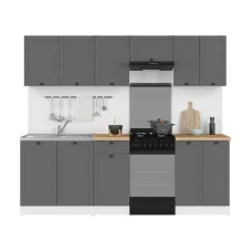 Modular kitchen JUNONA LINE 230 ZBL BRW graphite